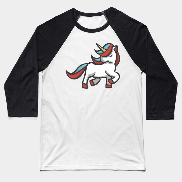 cute unicorn Baseball T-Shirt by maricetak